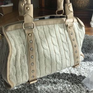 CHARMING CHARLIE‼️ Tan leather and cloth purse!